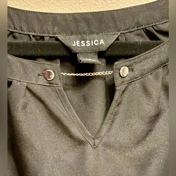 2/$15 - Jessica Black Long-Sleeve Banded Hem Top (Size S/P) - Picture 3 of 13